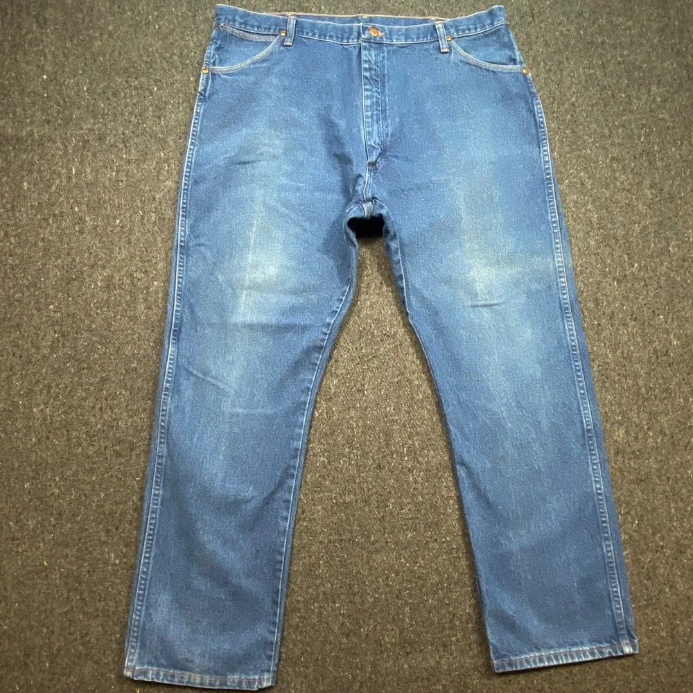 Wrangler Western Mens 42x30 Vintage Made in USA Cowboy Cut Blue Jeans 13MWZPW‎